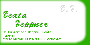 beata heppner business card
